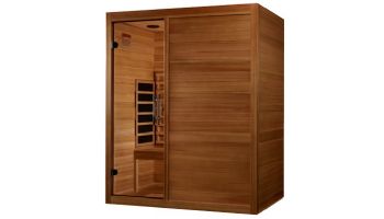 Golden Designs Maxxus S-Line Yoga 3-Person Full Spectrum Near Zero EMF Infrared Sauna | Pacific Cedar | MX-S306-01-FS-PC