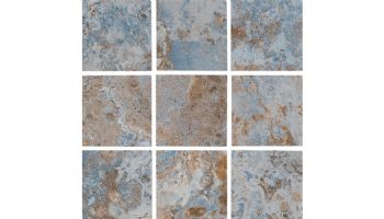 National Pool Tile Tivoli Stone 2x2 Series | Blue | TVL-BLUE2X2