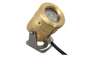 Brilliance LED Adjustable Aquabeam Directional Underwater LED Light Fixture | 2700K 7W 30 Degrees IP68 | Brass  | ADJ-AQUABEAM-7-2700-30