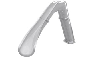 Global Pool Products Bad Axe X7 Swimming Pool Slide | Left Turn | Silver Quartz | GPPS-BAX7-SQ-L