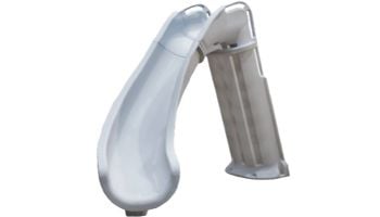 Global Pool Products Bad Axe X6 Swimming Pool Slide | Left Turn | Silver Quartz | GPPS-BAX6-SQ-L
