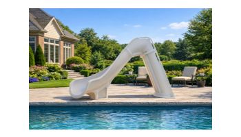 Global Pool Products Bad Axe X6 Swimming Pool Slide | Left Turn | Silver Quartz | GPPS-BAX6-SQ-L