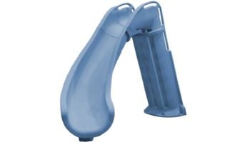 Global Pool Products Bad Axe X6 Swimming Pool Slide | Left Turn | Blue Quartz | GPPS-BAX6-BQ-L