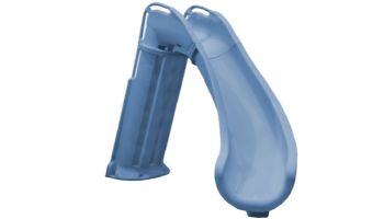 Global Pool Products Bad Axe X6 Swimming Pool Slide | Right Turn | Blue Quartz | GPPS-BAX6-BQ-R