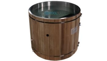 Golden Dynamic Cold Therapy Barrel Cold Plunge | 304 Stainless Steel with Pacific Cedar Exterior | Chiller Not Included | DCT-B-042-SSPC-34