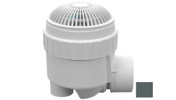AquaStar 8" Round MoFlow Suction Outlet Cover and Mud frame with 3'' Socket Sump and 4'' Spigot Side Port | Dark Gray | 8MF105SSB