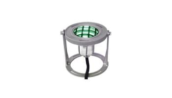 J&J Electronics ColorSplash RGB-W Cool White LED Underwater Fountain Small Luminaire | With Guard And Base | 120V 4W 50' Cord | LFF-S1CW-120-WG-WB-50 | 23032
