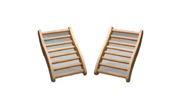 Golden Designs Sauna Ergonomic Backrest | Hemlock | Set of 2 | S-Shape-Hemlock