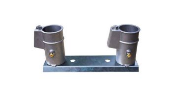 Global Pool Products 4" Double Socket Anchor on 8" Channel | GPPOTE-A4C8