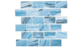 National Pool Tile Borghini 2x3 Glass Tile | Turquoise | BOR-TURQ2X3