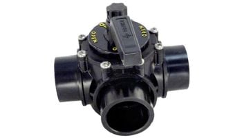 Praher Plastics 1.5" Gray PVC Diverter Valve with Black Lid | DV3-1500G