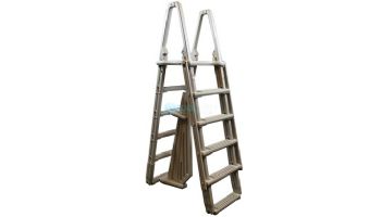 Confer Plastics 7000X Eliminator Heavy Duty Adjustable A-Frame Ladder for Above Ground Pools | Warm Gray | 7000X