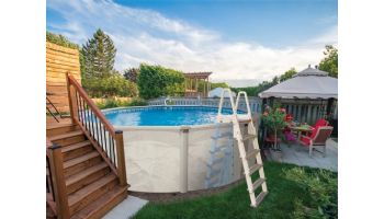 Confer Plastics 7000X Eliminator Heavy Duty Adjustable A-Frame Ladder for Above Ground Pools | Warm Gray | 7000X