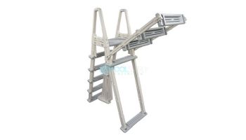 Confer Plastics 7000X Eliminator Heavy Duty Adjustable A-Frame Ladder for Above Ground Pools | Warm Gray | 7000X