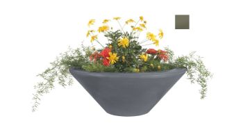 The Outdoor Plus 48" Round Cazo Planter Bowl | GFRC Concrete | Ash | OPT-48RP-ASH