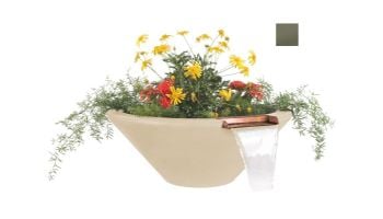 The Outdoor Plus 24" Round Cazo Planter & Water Bowl - GFRC Concrete