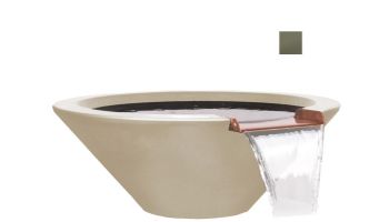 The Outdoor Plus 36" Round Cazo Water Bowl | GFRC Concrete | Ash | OPT-36RWO-ASH