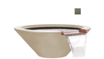 The Outdoor Plus 48" Round Cazo Water Bowl | GFRC Concrete | Ash | OPT-48RWO-ASH