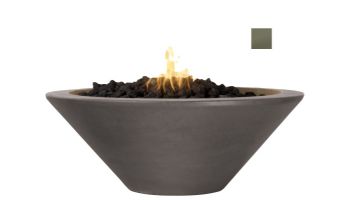 The Outdoor Plus 48" Round Cazo Fire Bowl | GFRC Concrete | Match Lit - Natural Gas | Ash | OPT-48RFO-ASH-NG