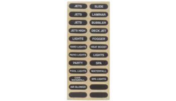 Pentair IntelliTouch® iS4 Spa-Side Remote Control Label Kit | 522082