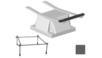 Global Pool Products 4 Bolt Base with Jig for 6' or 8' Diving Boards | 14" Pattern | White | GPP-DB-4B14-W