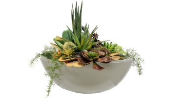 The Outdoor Plus 33" Round Sedona Planter Bowl | GFRC Concrete | Ash | OPT-33RP-ASH