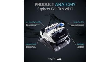 Maytronics Dolphin Explorer E25 Inground Robotic Pool Cleaner with Caddy | 99996406-XPI-KIT