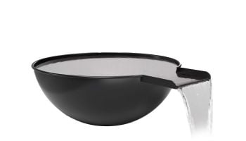 The Outdoor Plus 27" Round Sedona Water Bowl | Powder Coated Metal | Black | OPT-27RPCWO-BLK