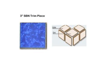 National Pool Tile Harmony 3" Trim Series | Olive Blue | HS331 SBN