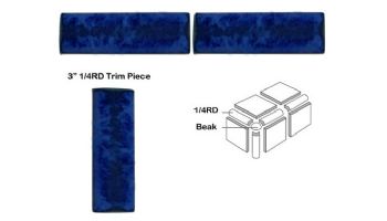 National Pool Tile Harmony 3" Trim Series | Pacific Blue | HS341 1/4RD