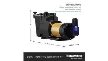 Hayward SuperPump VS 620 Variable Speed Pump with OmniX | 2.25HP 230-115V | W3VSP26620