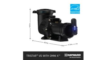 Hayward TriStar VS 815 Variable Speed Pump with OmniX | 1.85HP 230-115V | W3VSP32815