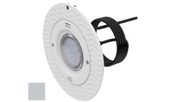 AquaStar Lite Star 20-Degree Adjustable Angle Blue LED Pool and Spa Light with Retrofit Adapter Kit for Large Light Niches | 12V 9W | Light Gray Face Plate | LS103-PN-BLUE