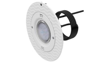 AquaStar Lite Star 20-Degree Adjustable Angle RGB + White LED Pool and Spa Light with Retrofit Adapter Kit for Large Light Niches | 12V 17W | White Face Plate | LS101-PN-MULTI