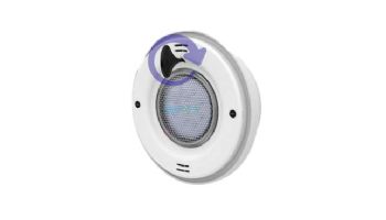 AquaStar Lite Star 20-Degree Adjustable Angle Blue LED Pool and Spa Light with Bonding Plate | 12V 9W | New Construction | Light Gray Face Plate | LS103-BLUE-BP
