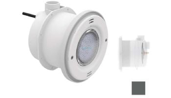 AquaStar Lite Star 20-Degree Adjustable Angle Blue LED Pool and Spa Light with Bonding Plate | 12V 9W | New Construction | Dark Gray Face Plate | LS105-BLUE-BP