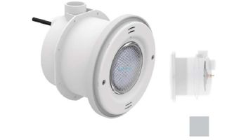AquaStar Lite Star 20-Degree Adjustable Angle White LED Pool and Spa Light with Bonding Plate | 12V 9W | New Construction | Light Gray Face Plate | LS103-WHITE-BP