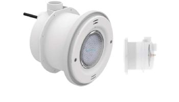 AquaStar Lite Star 20-Degree Adjustable Angle RGB + White LED Pool and Spa Light with Bonding Plate | 12V 17W | New Construction | White Face Plate | LS101-MULTI-BP