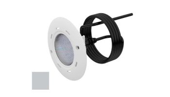 AquaStar Lite Star Adjustable Angle RGB + White LED Pool and Spa Light with Retrofit Adapter Kit for Blue Square Spectrum 360 Light Niches | 12V 17W | Light Gray Face Plate | LS103-S360-MULTI