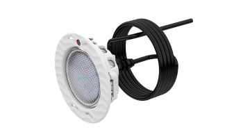AquaStar Lite Star Adjustable Angle Blue LED Pool and Spa Light with Retrofit Adapter Kit for Small Light Niches | 12V 9W | White Face Plate | LS101-SN-BLUE