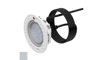 AquaStar Lite Star Adjustable Angle White LED Pool and Spa Light with Retrofit Adapter Kit for Small Light Niches | 12V 9W | Light Gray Face Plate | LS103-SN-WHITE