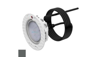 AquaStar Lite Star Adjustable Angle RGB + White LED Pool and Spa Light with Retrofit Adapter Kit for Small Light Niches | 12V 17W | Dark Gray Face Plate | LS105-SN-MULTI