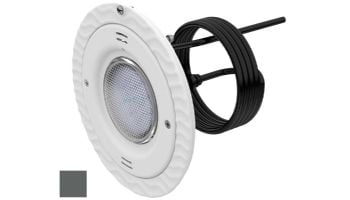 AquaStar Lite Star 20-Degree Adjustable Angle Blue LED Pool and Spa Light with Retrofit Adapter Kit for 8" SwimQuip Niches | 12V 9W | Dark Gray Face Plate | LS105-SR-BLUE