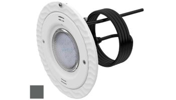 AquaStar Lite Star 20-Degree Adjustable Angle White LED Pool and Spa Light with Retrofit Adapter Kit for 8" SwimQuip Niches | 12V 9W | Dark Gray Face Plate | LS105-SR-WHITE