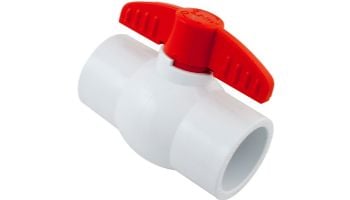 American Granby MIP Ball Valve | 1.5" S x S PTFE | White | PVC | HMIP150S