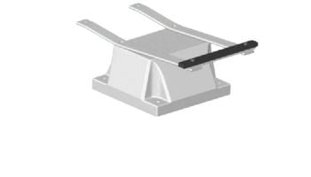 Global Pool Products 4 Bolt Base without Jig for 6' or 8' Diving Boards | 14" Pattern | White | GPP-DB-4B14NJ-W