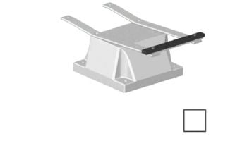 Global Pool Products 4 Bolt Base without Jig for 6' or 8' Diving Boards | 14" Pattern | White | GPP-DB-4B14NJ-W