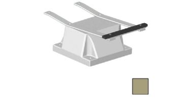 Global Pool Products 4 Bolt Base without Jig for 6' or 8' Diving Boards | 14" Pattern | White | GPP-DB-4B14NJ-W