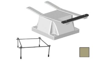 Global Pool Products 4 Bolt Base with Jig for 6' or 8' Diving Boards | 14" Pattern | White | GPP-DB-4B14-W