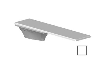 Global Pool Products 6' GX Diving Board 3 Bolt Base with Jig | White | GPP-DB-GX6-W-C